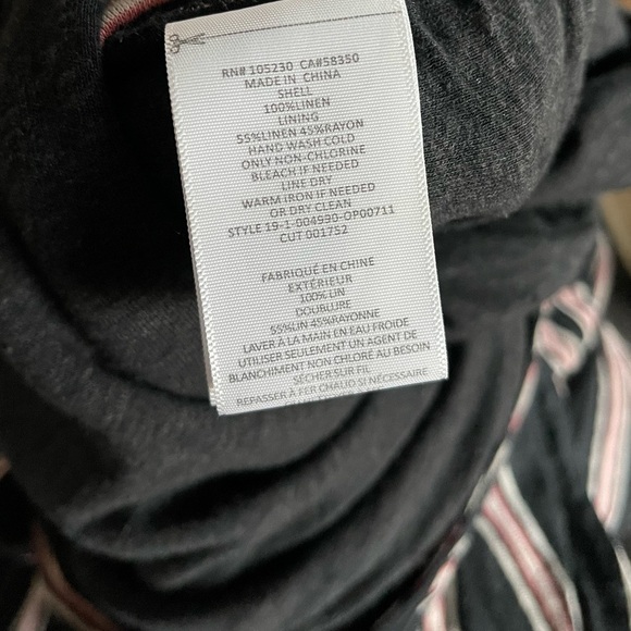 Joie Briselle Linen Jumpsuit, Vertical Stripes, Wide Leg & Exposed Back—Size XS• - Picture 10 of 16